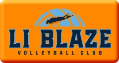 LI Blaze Volleyball Club Menu Logo home button